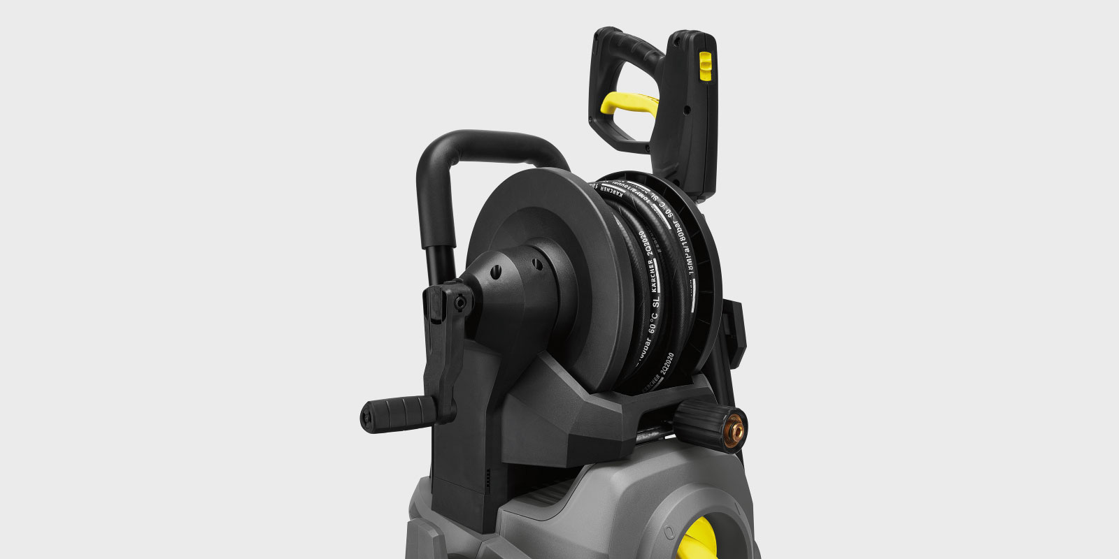 高潔高壓清洗機 HD 4/10 X Classic *KAP 的軟管捲盤的圖片。