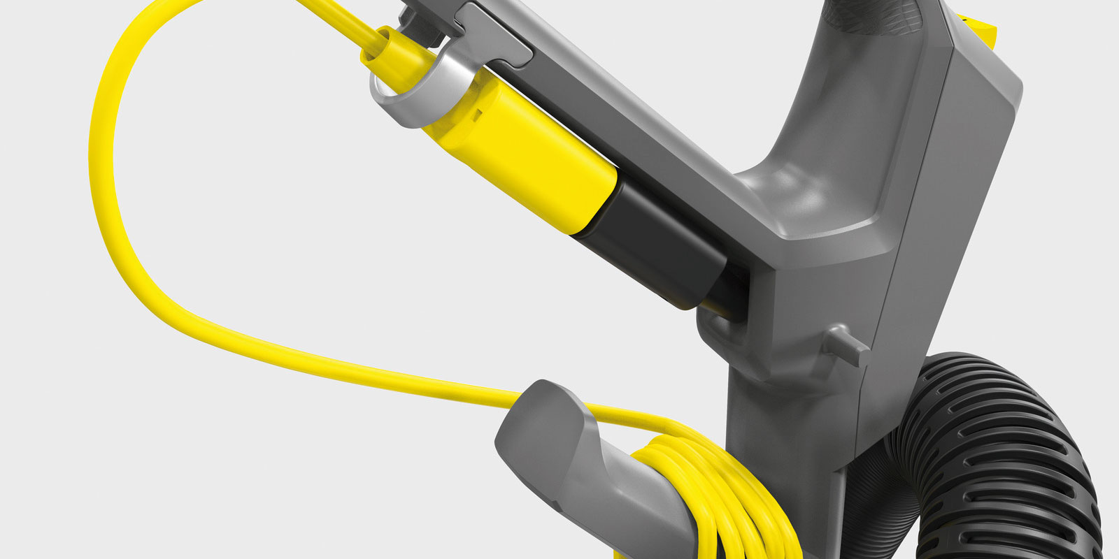 A picture of the quick-change system for Glideflex power cable of the Kärcher dry vacuum cleaner CV 38/2 Adv.