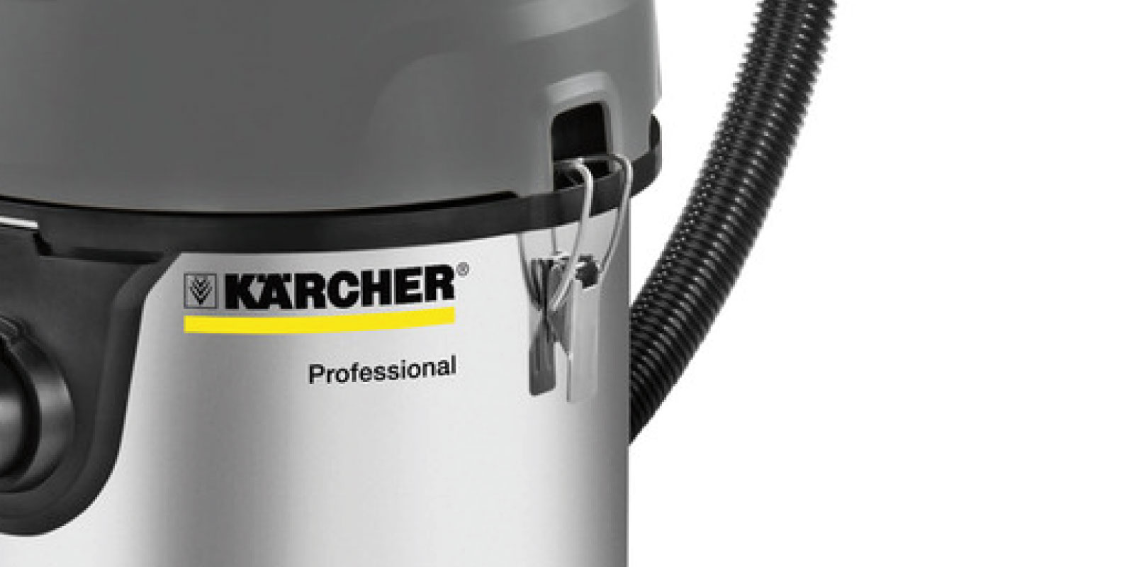 A picture of the robust metal latch of the Kärcher wet and dry vacuum cleaner NT 30/1 Me Classic.